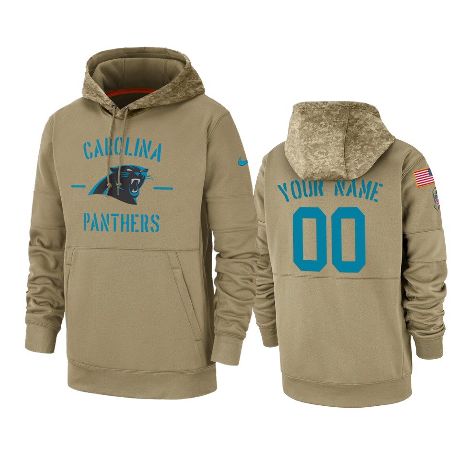 Men's Carolina Panthers Salute to Service Sideline Therma Pullover Hoodie