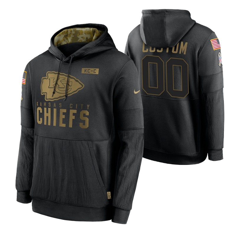 Men's Kansas City Chiefs Hoodie Salute to Service Sideline Therma Pullover