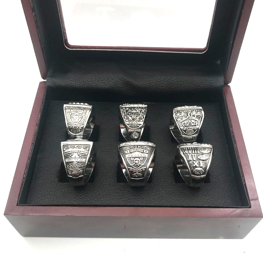 Oakland Raiders Championship 6 Rings Set 