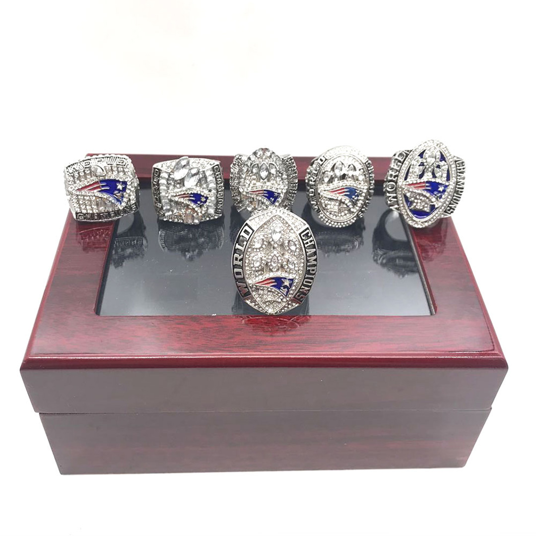 6 New England Patriots Super Bowl Rings Set – Championship Rings Store