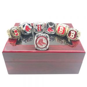Boston Red Sox World Series 7 Ring Set With Display Case Box
