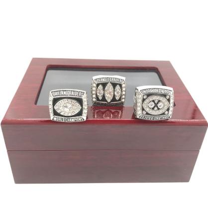 3 Oakland Raiders Super Bowl NFL championship ring set replica