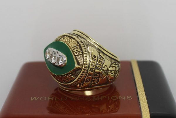 6PCS/Set Championship Ring Set Replica 1961 1965 1966 1967 1996 2010 Green  Bay Packer Super Bowl Collection Champion Ring With Wooden Box