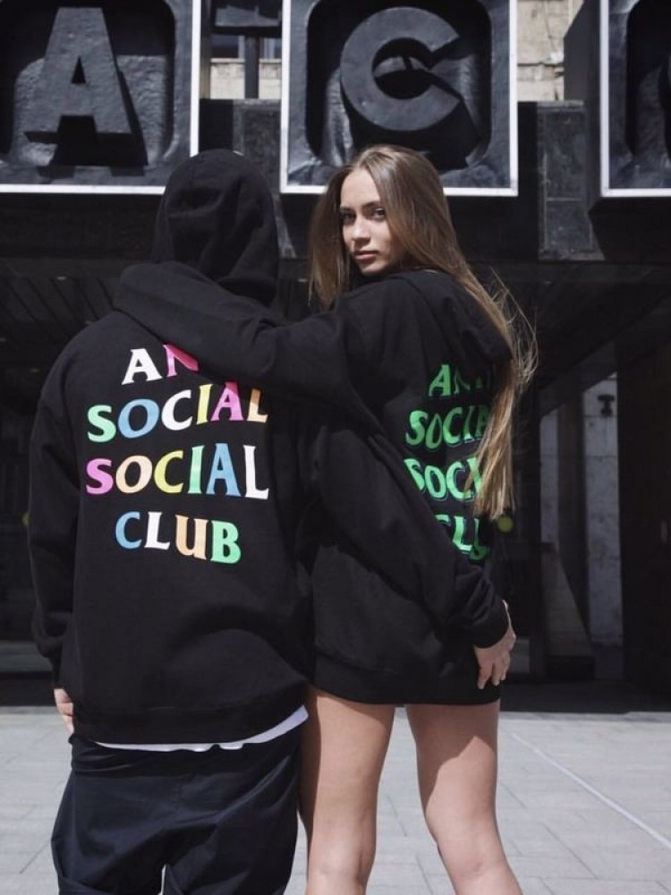 anti social social club hoodie girl