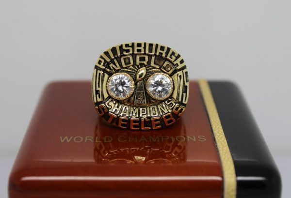 6 PCS Pittsburgh Steelers Super Bowl Championship Rings Set Gold Ring with  Box