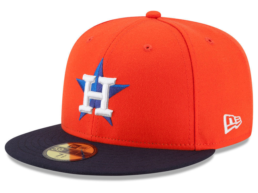 New Era Houston Astros ALT 59Fifty Fitted Hat (Orange) MLB Cap 