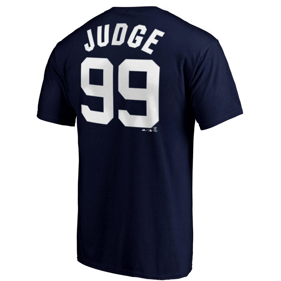 Youth New York Yankees Aaron Judge Majestic Navy Player Name & Number T- Shirt