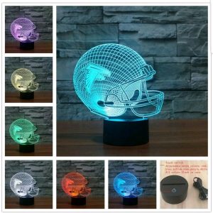 Atlanta Falcons Helmet 3D illusion 7 Color Change LED Night Light Desk Lamp