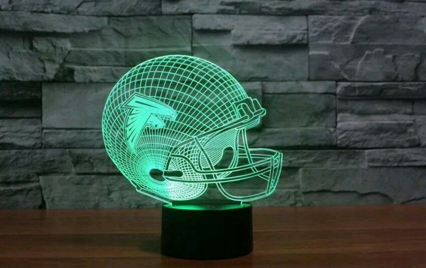 3D Miami Dolphins Football Helmet Night Light Touch 7 Colors Desk Lamp LED usb 