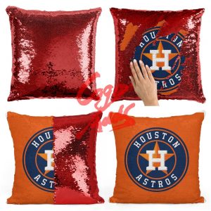 Houston Astros sequin magic pillow covers decorative pillow cover 40*40 pillow