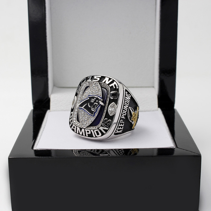 Carolina Panthers 2015 National Football Championship Ring With Blue S