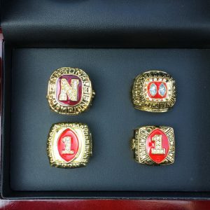 Nebraska Cornhuskers National Championship 4 Rings Set