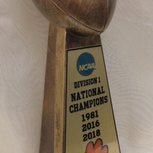 CLEMSON UNIVERSITY TIGERS 2018 NCAA NATIONAL CHAMPION FOOTBALL TROPHY