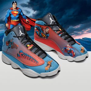 Superman Air Jordan 13 Shoes Sneakers.
