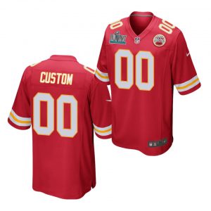 Men's and Youth's Kansas City Chiefs Custom Red Super Bowl LIIV Game Jersey