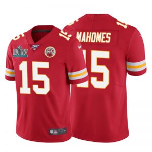 Patrick Mahomes #15 Kansas City Chiefs Red Super Bowl LIV Vapor Limited Jersey