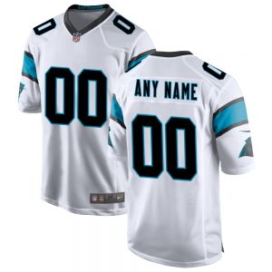 Men's and Youth's Carolina Panthers White Custom Game Jersey