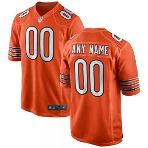 Men's And Youth's Chicago Bears Orange Customized Game Jersey