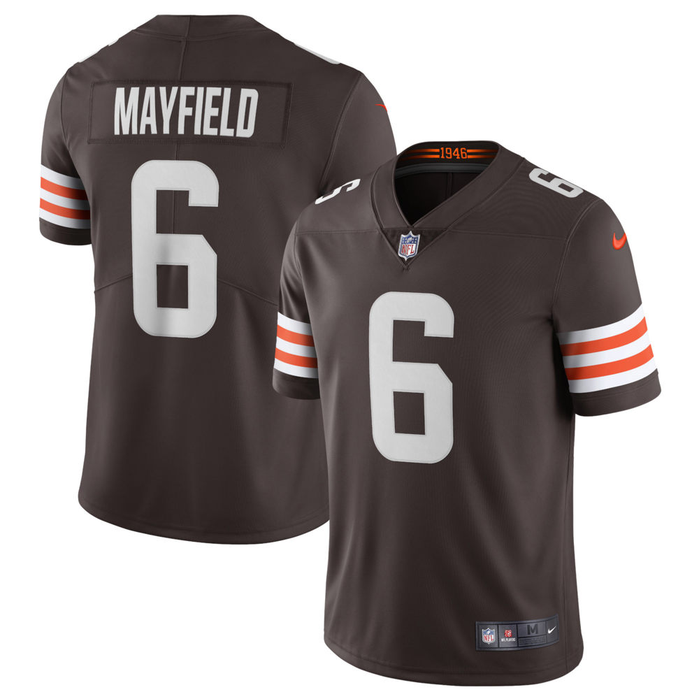 Nike On Field Baker Mayfield Jersey Brown #6 NFL Cleveland Browns Youth L