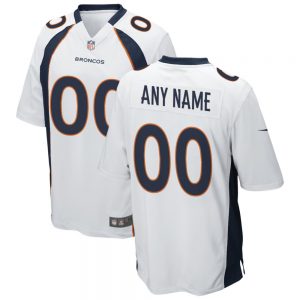Men's and Youth's Denver Broncos White Custom Game Jersey