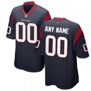 Men's and Youth's Houston Texans Navy Custom Game Jersey