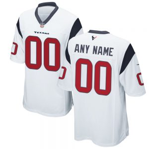 Men's and Youth's Houston Texans White Custom Game Jersey