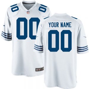 Men's and Youth's Indianapolis Colts White Customized Throwback Game Jersey
