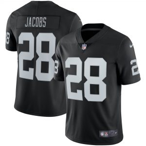 Josh Jacobs #28 Las Vegas Raiders 2021 Black Vapor Limited Jersey