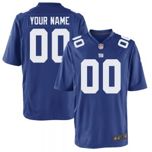 Men's and Youth's New York Giants Royal Customized Game Jersey