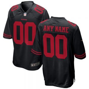 Men's and Youth's San Francisco 49ers Black Custom Game Jersey