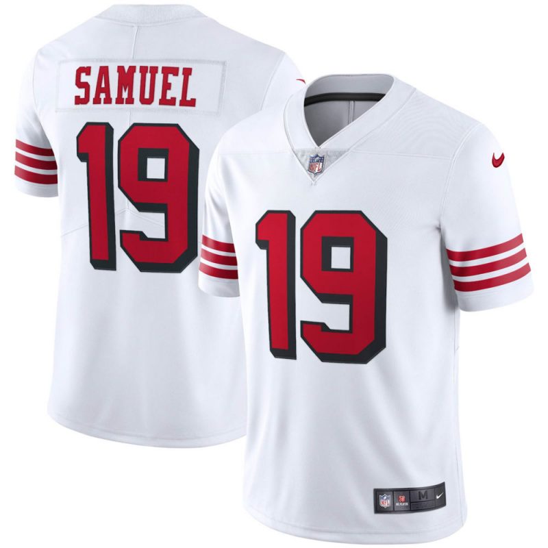 Nike Men's San Francisco 49ers Deebo Samuel #19 Logo Red T-Shirt