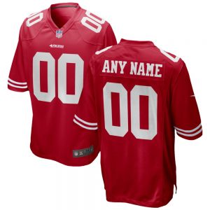 Men's and Youth's San Francisco 49ers Red Custom Game Jersey