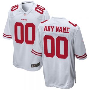 Men's and Youth's San Francisco 49ers White Custom Game Jersey