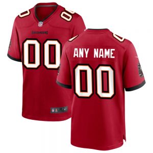 Men's and Youth's Tampa Bay Buccaneers Red Custom Game Jersey