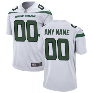 Men's and Youth's New York Jets Custom White Game Jersey