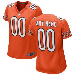 Women's Chicago Bears Orange Customized Game Jersey
