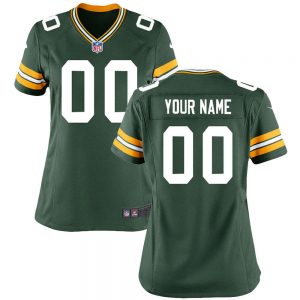 Women's Green Bay Packers Green Customized Game Jersey
