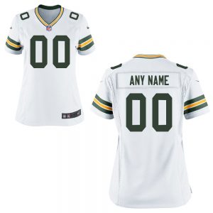 Women's Green Bay Packers White Customized Game Jersey