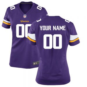 Women's Minnesota Vikings Purple Custom Game Jersey