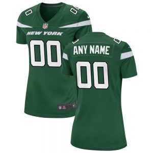 Women's New York Jets Green Custom Game Jersey