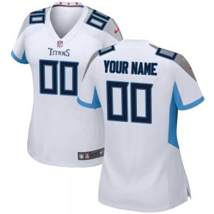 Women's Tennessee Titans White Custom Game Jersey