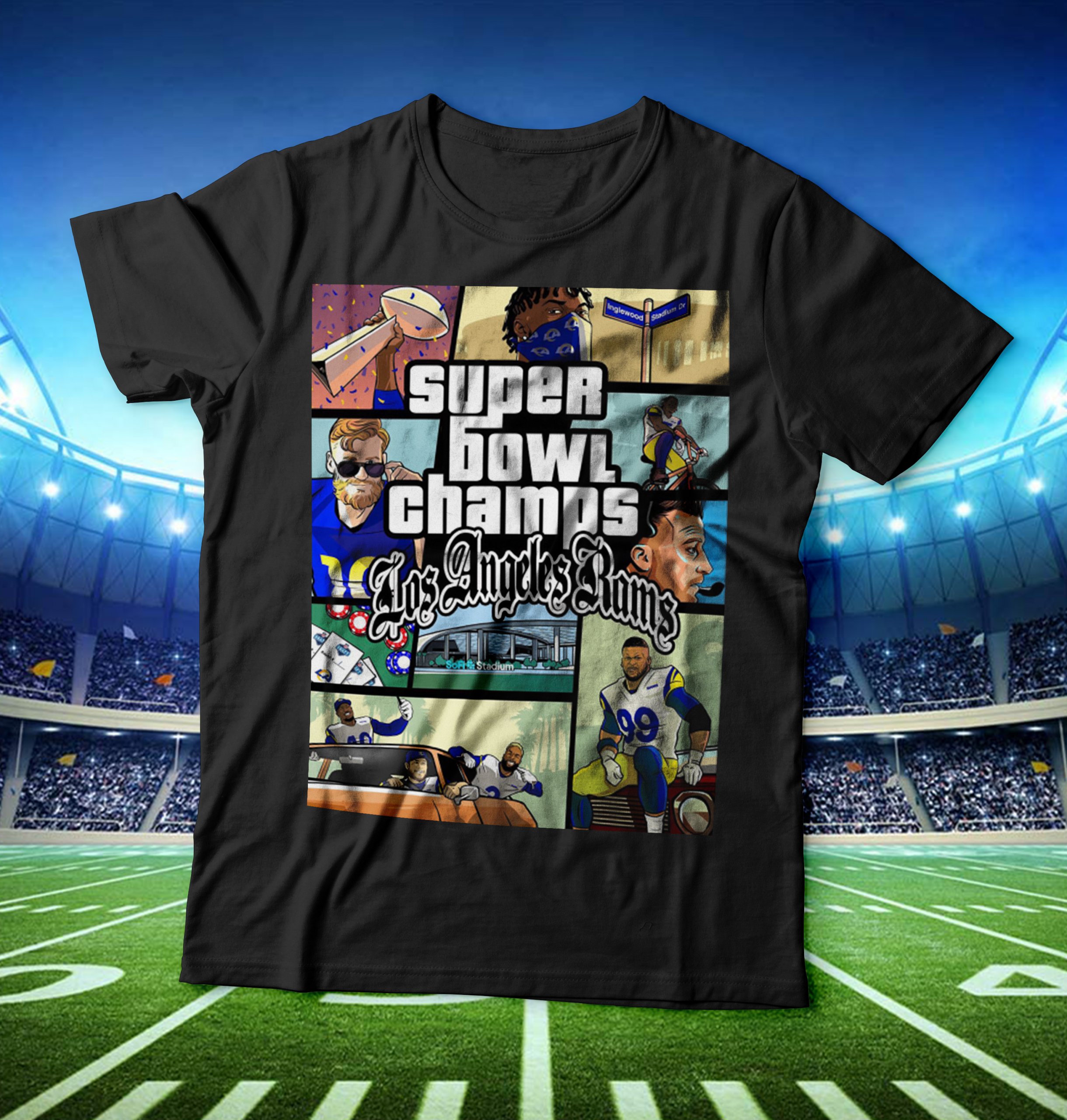 Los Angeles Rams Champion Super Bowl LVI T-Shirt