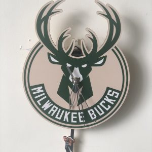 Milwaukee Bucks Wall Clock With "Greek Freak" Pendulum