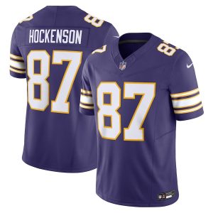 Men's Minnesota Vikings T.J. Hockenson Purple Classic Vapor F.U.S.E. Limited Jersey