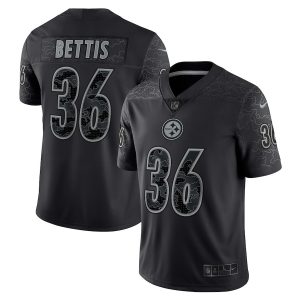 Men's Pittsburgh Steelers Jerome Bettis Black Retired Player RFLCTV Limited Jersey