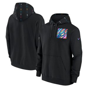 Men's Indianapolis Colts Black 2023 NFL Crucial Catch Club Pullover Hoodie