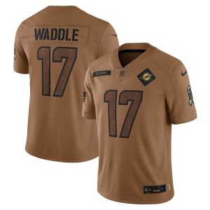 Men's Miami Dolphins Jaylen Waddle 2023 Salute To Service Limited Jersey