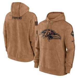 Men's Baltimore Ravens 2023 Salute To Service Club Pullover Hoodie