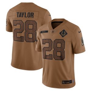 Men's Indianapolis Colts Jonathan Taylor Brown 2023 Salute To Service Limited Jersey