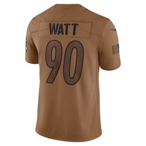 Youth Nike T.j. Watt Brown Pittsburgh Steelers 2023 Salute to Service Limited Jersey Size: Small